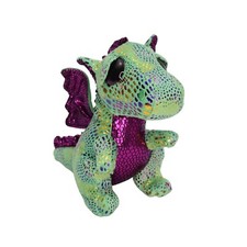 Ty Beanie Boos Cinder the Dragon Plush Green Purple Stuffed Animals 6"