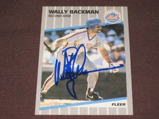 METS GREAT 1986 WORLD CHAMPION NEXT MANAGER WALLY BACKMAN AUTOGRAPHED CARD COA