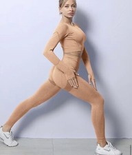 Yoga Set Size Small Women  s 2 Piece Set High Waist Leggings and Crop Top New