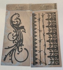 New Tim Holtz Idea-ology MASK Embellishments FLOURISH  HALLOWEEN