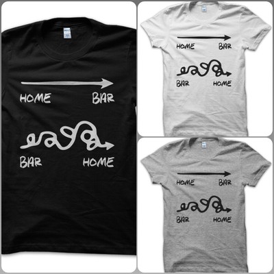 T-Shirt Maglietta Home To Bar Spiritose Divertenti Pub Birra Frasi Logo  Uomo | eBay