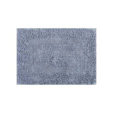Better Trends Lux 100 Cotton 17" X 24" Bath Mat Rug Silver Machine Washable
