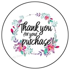 THANK YOU FOR YOUR PURCHASE ENVELOPE SEALS LABELS STICKERS PARTY FAVORS