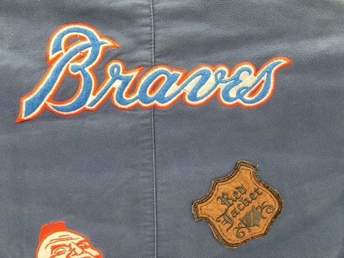 Pikwakwad RedXJacket Atlanta Braves World Series Champs Patches Sz L Sports Coat - Picture 8 of 12