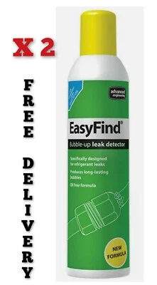 2 x EASYFIND BUBBLE Up REFRIGERANT GAS LEAK DETECTOR (2 x 400ml)-RRP.£18.99 Each - Image 1 of 4