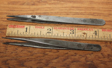 Watchmaker or Jewelers Tweezers Pair - One Marked Swiss