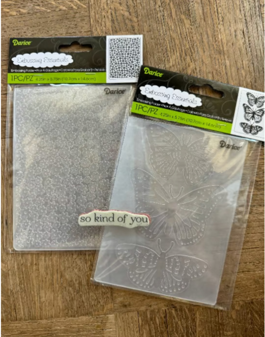 Stampin Up SO KIND OF YOU stamp & 2 Darice Embossing Folders - Butterflies