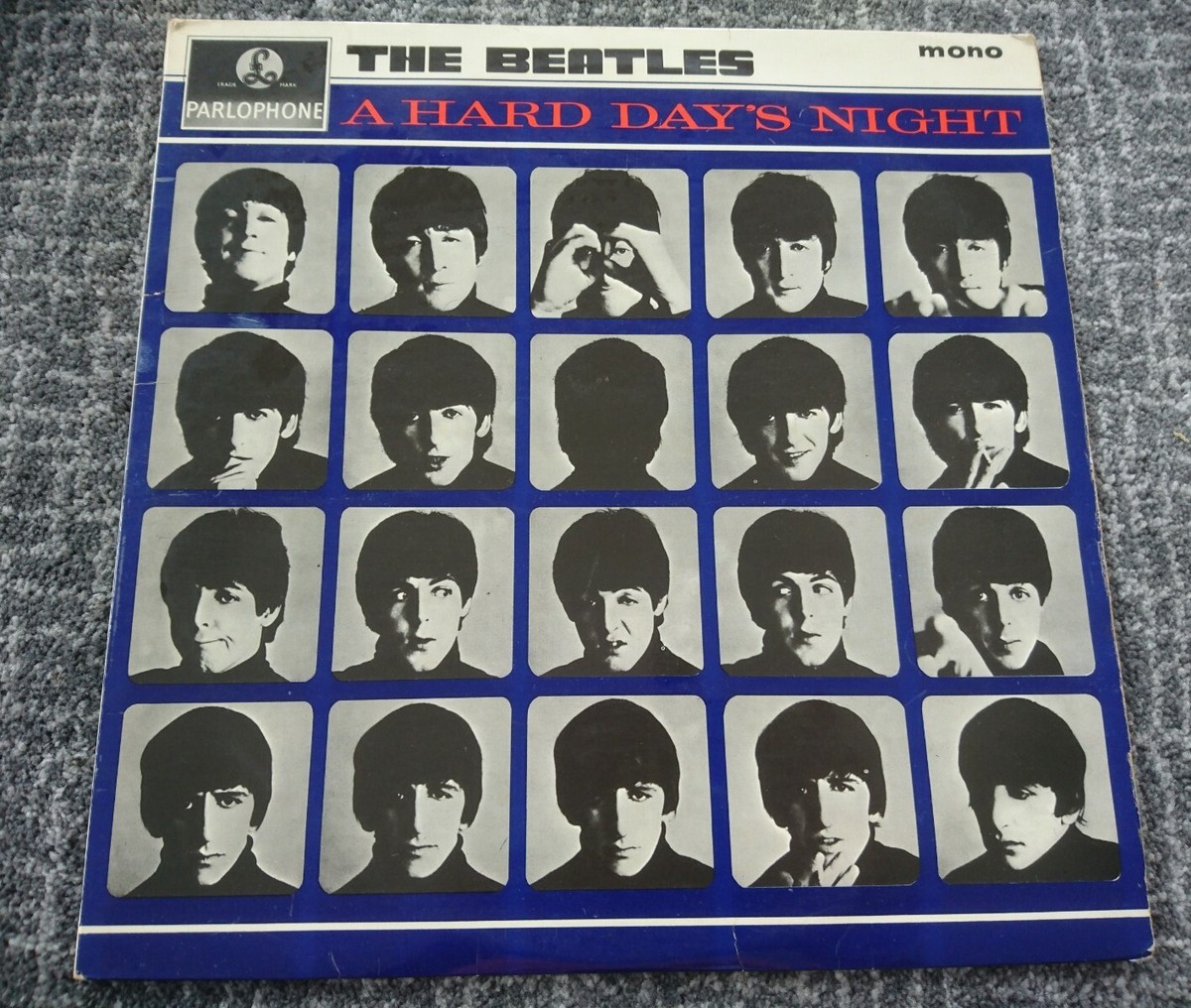 BEATLES A HARD DAYS NIGHT 1964 UK PARLOPHONE VINYL LP ALBUM PMC