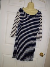 Old Navy Dress Size Large Blue White Striped