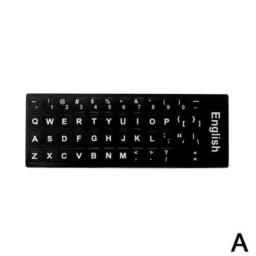 English Letters Keyboard Stickers Frosted PVC Tablet Computer New Keyboard J0Y5 - Afbeelding 15 van 15