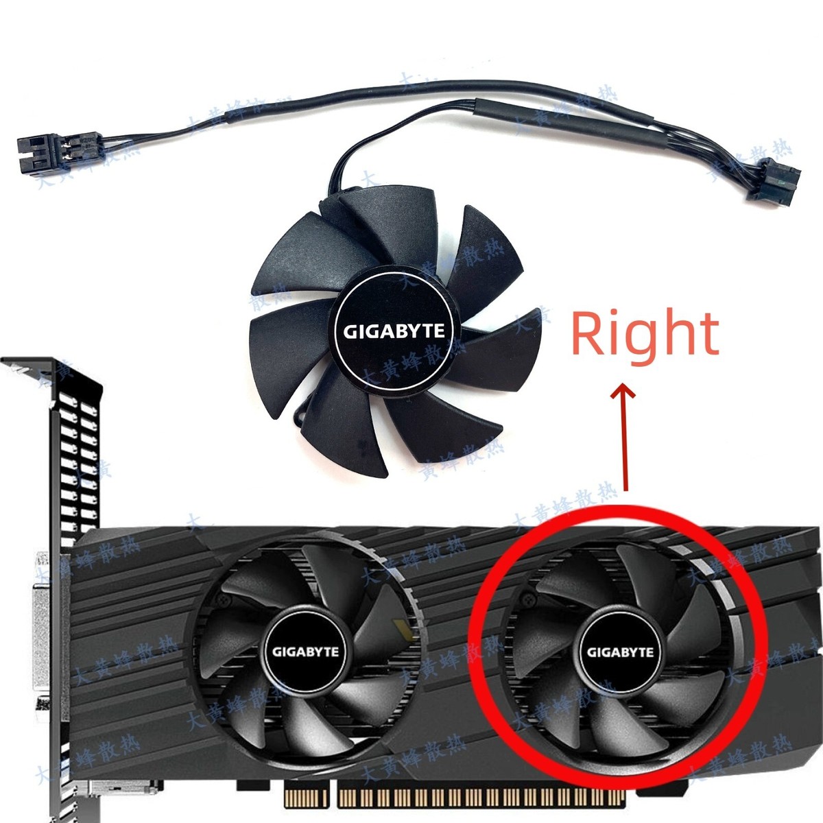 Gigabyte GTX1650 LP GTX1630 LP Cooling Fan GPU Video Cards