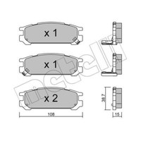 Metelli BremsbeläGe Bremsbelegsatz Hinten FüR Subaru Legacy II Station Wagon
