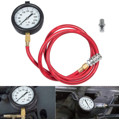Compucheck Diesel Fuel System Pressure Test Kit TU-3220 Hose Gauge Quick Coupler