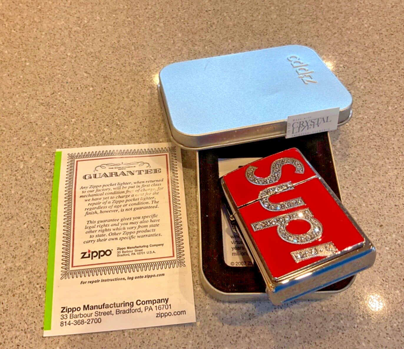 Supreme Swarovski Crystal Vivid Red Case Amazing