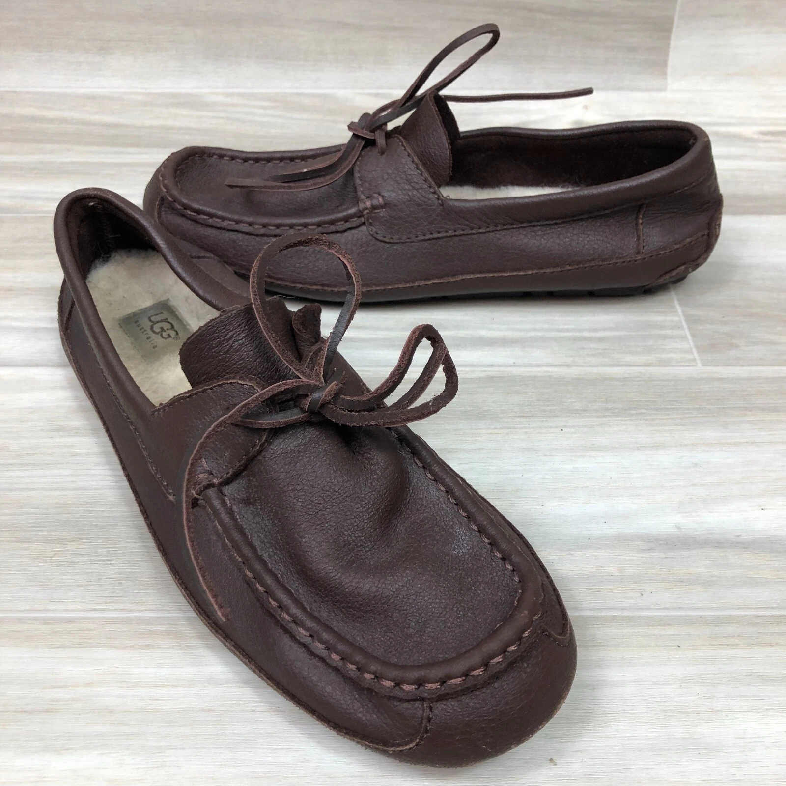 UGG Australia Marlowe 1005240 mocassini da uomo robusti pantofole in pelle taglia 10