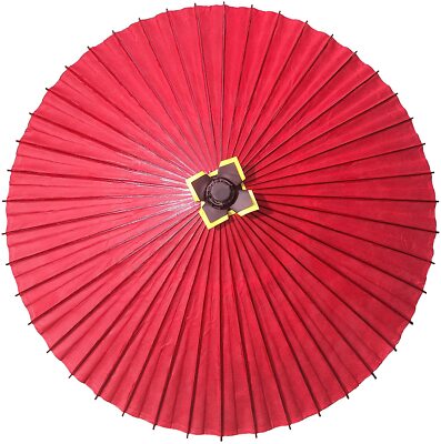 Japanese Wagasa Paper Umbrella Red Janome Kasa Kimono Samurai