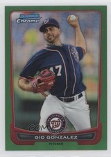 2012 Bowman Chrome Rack Pack Green Refractor Gio Gonzalez #61 0w8