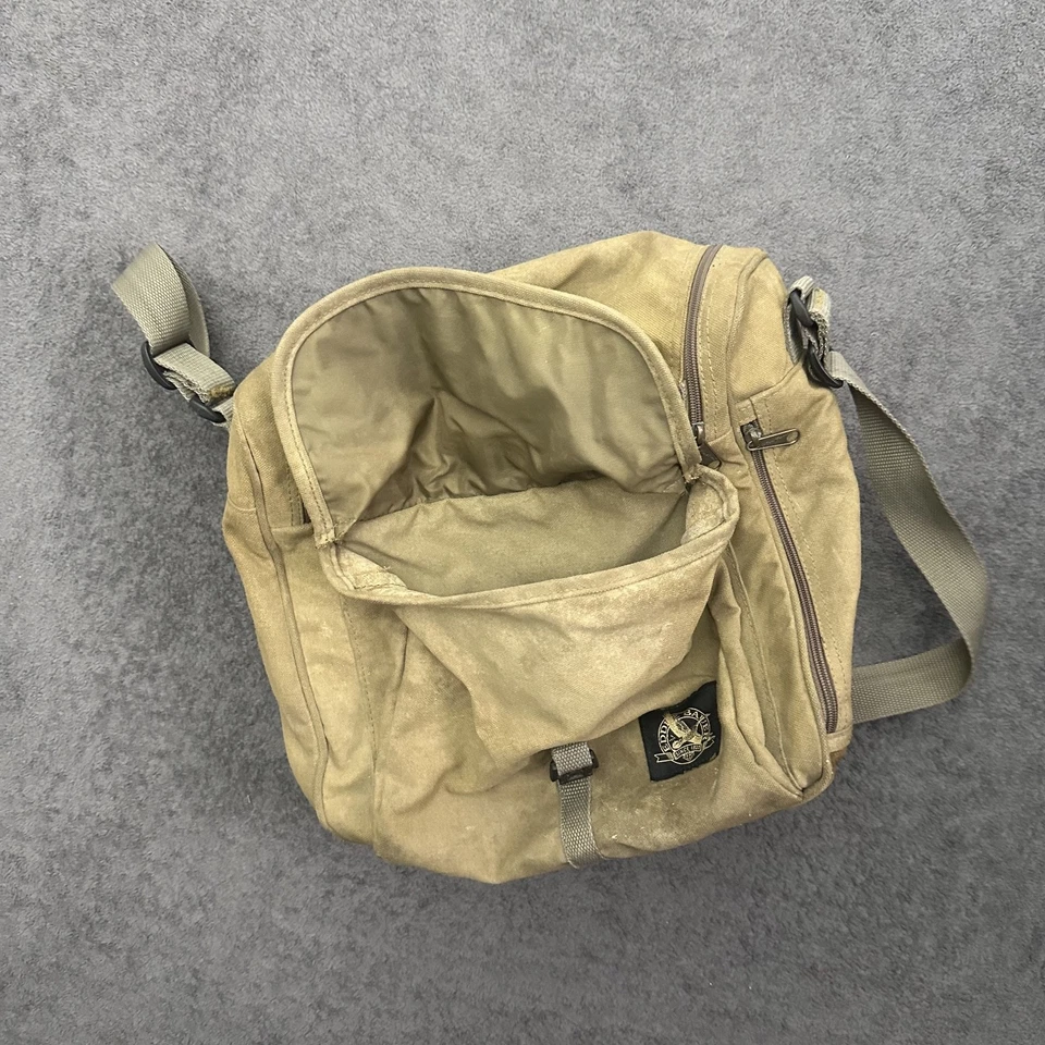 Bolso mensajero de lona Eddie Bauer vintage resistente varios bolsos estilo militar Foto 3 de 4