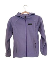 Columbia Large 14-16 Girls Youth Blue Athletic Full Zip Outdoor Fleece Jacket