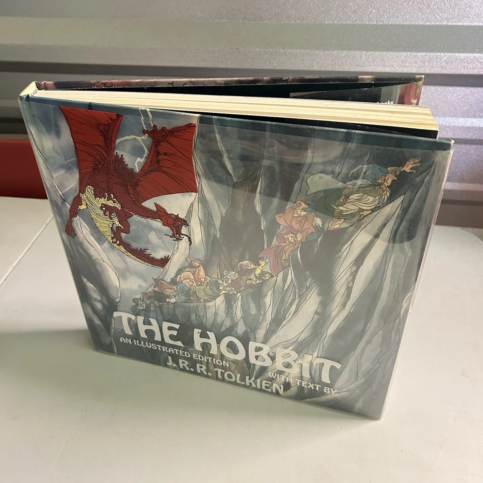 The Hobbit: An Illustrated Edition JRR Tolkien 1977 Abrams w/Slip Cover - Image 3 of 4