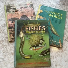 Golden Library Of Knowledge 1960s Lot Of 3 Hardcover Books Golden Press