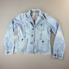 Y2K Polo Jeans Co Ralph Lauren Denim Blazer Jacket Womens Light Wash READ