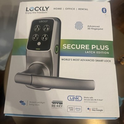 Lockly PGD628F SN Secure Plus Smart Lever Lock Bluetooth Fingerprint