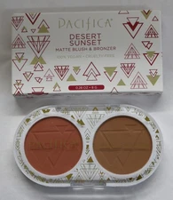NEW Pacifica DESERT SUNSET Matte Blush & Bronzer Duo 8g/.28oz Full Size In Box