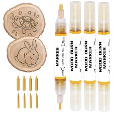 4 PCS Wood Burn Marker Pens, Wooden Burning Pens - Ideal for Making Gifts H...