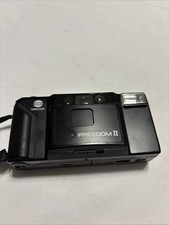 Minolta Freedom II 35mm Film Camera Auto Focus Point Shoot Flash Untested