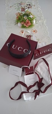 Neu Original GUCCI Haarband Haarschmuck Stirnband Schwarz