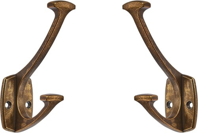 #ad #ad 5 Pack Antique Brass Heavy Duty Solid Large Coat Hooks Wall Mounted for Towel $37.15