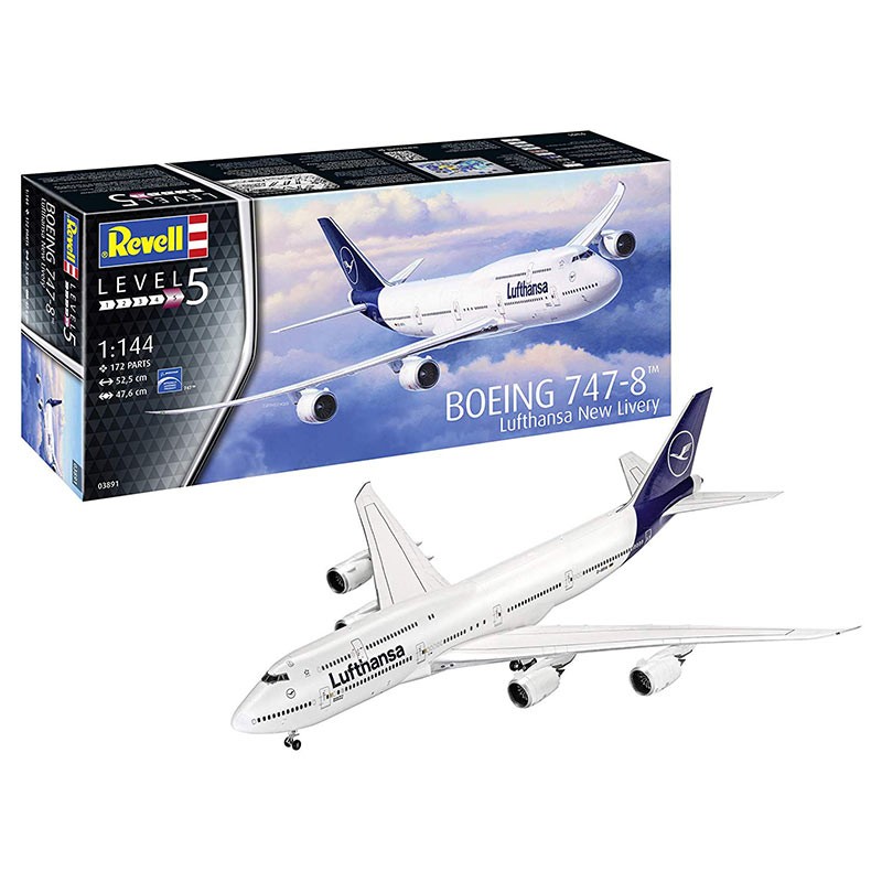 Revell 03891 Boeing 747-8 ""Lufthansa"" New Livery (1:144 Scale) Model Kit - Image 3