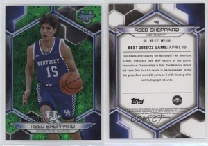 2023-24 Bowman U Best Green Mini-Diamond Refractor /99 Reed Sheppard #42