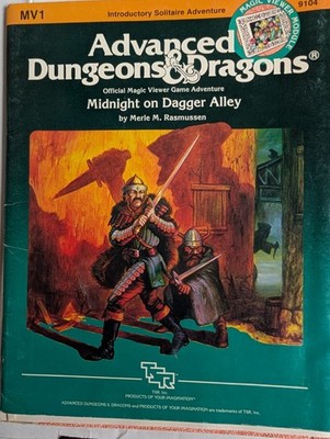 TSR AD&D MV1 Midnight on Dagger Alley Module 1984 Maps Included No Viewer