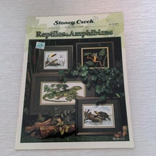 Reptiles & Amphibians Cross Stitch Patterns 241 Stoney Creek 1999 Frog Snake...