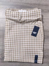 Lands End Pants Womens Large 14-16 Sport Knit High Rise Tapered Leg Tan Bottoms