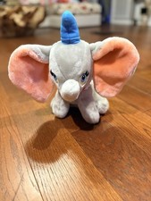 Vintage 80's Disneyland Walt Disney World 8  Dumbo Stuffed Plush Animal Toy