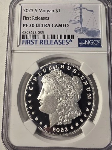 2023-S $1 Morgan Silver Dollar NGC PF 70 Ultra Cameo .999 First Releases