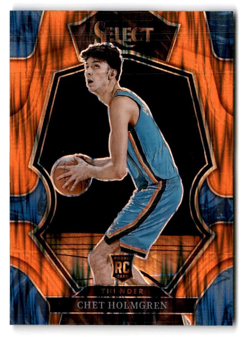2022-23 Panini Select #196 Chet Holmgren Orange Flash Prizms