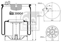 Febi Bilstein Federbalg Luftfederung 39904 FüR Man Tga Tgx Tgm Tgs 1 Erf Ect