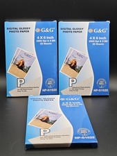 G G Digital Glossy Photo Paper 4x6 20 Sheets 3 Boxes Professional Quality