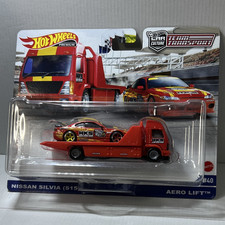 Hot Wheels Team Transport Aero Lift Nissan Silvia (S15) HKS Diecast 1:64 NIB