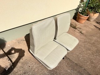 VW Bay window T2 front seats pair original excellent new TMI beige covers