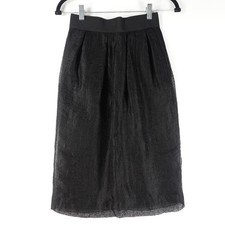 Valentino Women's Skirt Size 4 Black Silk Blend Pencil Pockets Career Office