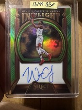 Panini Select In Flight Signatures Wendell Carter Jr Neon Green Prizm /99 