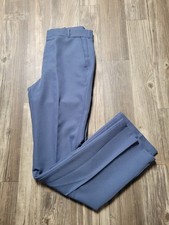 Sears Sportswear Men's Perma-Prest Pants W32 L34 Blue Regular Fit Vintage Casual