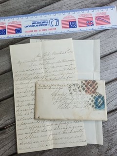 Civil War Cover W/Contents To Capt. Moore 47th New York Daughter's Funeral