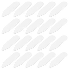 100Pcs Plastic Collar Stays, 1.6"x0.5" LxW Dress Shirt Collar Inserts, White