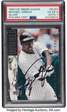 1994 Michael Jordan Upper Deck Silver Rookie On Card Auto Pop 1. rookie card picture